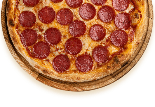 Classic pepperoni pizza with cheese