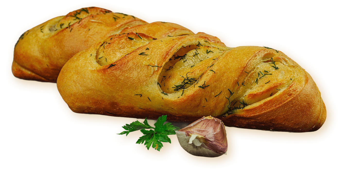 Rustic bread with garlic and herbs